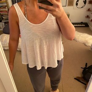 Summery white tank! Cute back